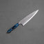 Nigara "Ryky x Jet Li" Limited Edition Aogami Super Matt Migaki Tsuchime 210mm Gyuto with Polished Nautical Blue Acrylic Handle