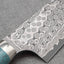 Nigara "Anmon" R2/SG2 49 Layers Kurosome Damascus 210mm Gyuto with Green Turquoise Handle