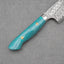 Nigara "Anmon" R2/SG2 49 Layers Kurosome Damascus 210mm Gyuto with Green Turquoise Handle