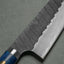 Nigara R2/SG2 Tsuchime Kurouchi 165mm Santoku with Polished Acrylic Blue Devil Handle
