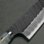 Nigara R2/SG2 Tsuchime Kurouchi 165mm Santoku with Polished Acrylic Glacier Veil Handle