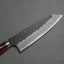 Nigara R2/SG2 Tsuchime Kurouchi 165mm Santoku with Stabilized Wood / Polished Ruby Acrylic Handle
