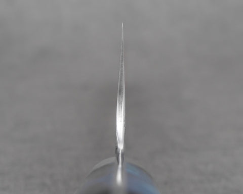 Nigara R2/SG2 Matt Migaki Tsuchime 240mm Gyuto with Polished Azure Sea Acrylic Handle