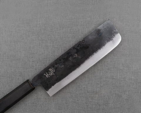 Naru “Hatsukou Series” Aogami #2 Kurouchi 165mm Nakiri with Ebony Handle