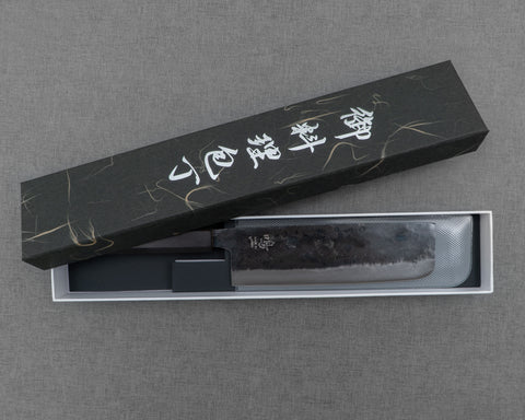 Naru “Hatsukou Series” Aogami #2 Kurouchi 165mm Nakiri with Ebony Handle