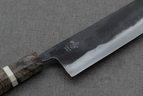 Naru “Hatsukou Series” Aogami #2 Kurouchi 165mm Nakiri with Shadow Burl Handle