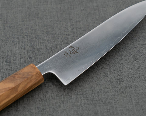 Naru "Kyoko Series" SLD 3-Layer Mirror Polished Blasting 130mm Petty with Olive Wood Handle