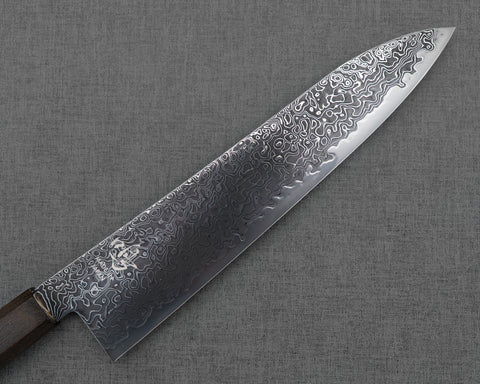 Naru "Eiko Series" R2/SG2 Kurozome Damascus Gyuto with Bubinga Handle