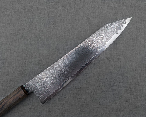 Naru "Eiko Series" R2/SG2 Kurozome Damascus 210mm Kiritsuke Gyuto with Bubinga Handle