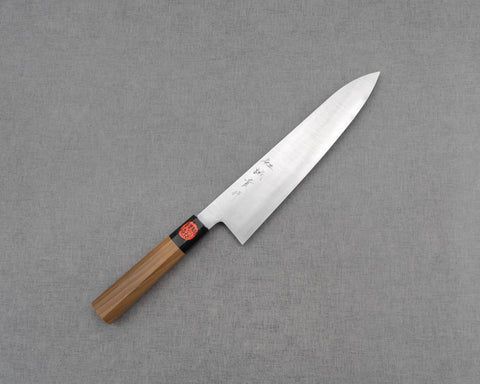 Shigeki Tanaka Ginsan (Silver #3) 240mm Gyuto with Teak Buffalo Horn Handle