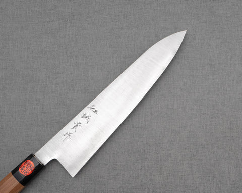 Shigeki Tanaka Ginsan (Silver #3) 240mm Gyuto with Teak Buffalo Horn Handle