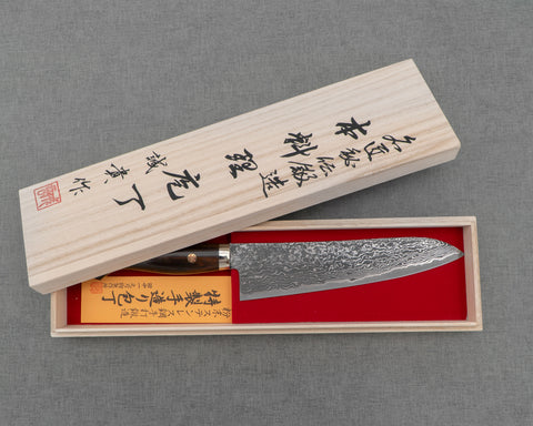 Shigeki Tanaka R2/SG2 Kurosome Damascus Gyuto with Ironwood Handle