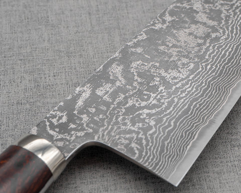 Shigeki Tanaka R2/SG2 Kurosome Damascus 210mm Gyuto with Ironwood Handle