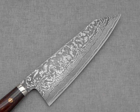 Shigeki Tanaka R2/SG2 Kurosome Damascus 210mm Gyuto with Ironwood Handle