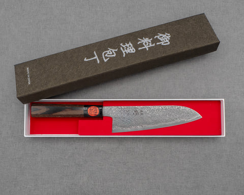 Shigeki Tanaka R2/SG2 Kurosome 大馬士革 170mm Santoku 帶雞翅木手柄