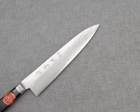 Shigeki Tanaka VG10 Damascus 150mm Petty with Western Black Pakkawood Handle