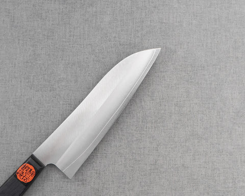 Shigeki Tanaka VG10 170mm Santoku with Western Black Pakkawood Handle