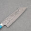 Takeshi Saji R2/SG2 Black Damascus 180mm Bunka with Blue Turquoise Handle