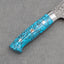 Takeshi Saji R2/SG2 Black Damascus 180mm Bunka with Blue Turquoise Handle