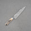 Takeshi Saji R2/SG2 Black Damascus Gyuto with White Stag Bone Handle