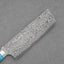 Takeshi Saji R2/SG2 Black Damascus 165mm Nakiri with Blue Turquoise Handle