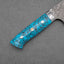 Takeshi Saji R2/SG2 Black Damascus 165mm Nakiri with Blue Turquoise Handle