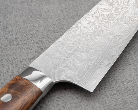 Takeshi Saji R2/SG2 Diamond Damascus 180mm Bunka with Ironwood Handle