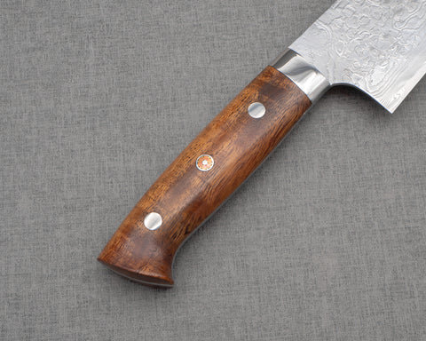 Takeshi Saji R2/SG2 Diamond Damascus 180mm Bunka with Ironwood Handle