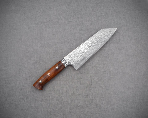 Takeshi Saji R2/SG2 Diamond Damascus 180mm Bunka with Ironwood Handle