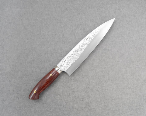 Takeshi Saji SRS13 Migaki Tsuchime Gyuto with Karin Wood Handle