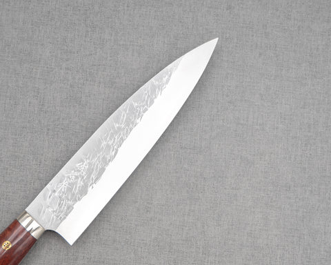 Takeshi Saji SRS13 Migaki Tsuchime Gyuto with Karin Wood Handle