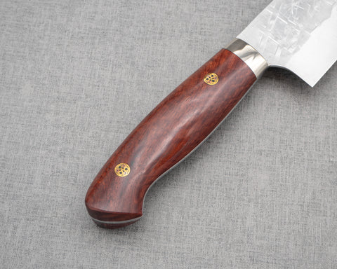 Takeshi Saji SRS13 Migaki Tsuchime Gyuto with Karin Wood Handle