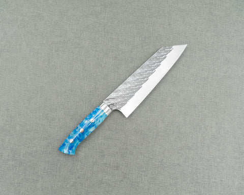 Takeshi Saji STRIX Mirror Tsuchime 175mm Bunka with Sea Wave Acrylic Handle