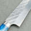 Takeshi Saji STRIX Mirror Tsuchime 210mm Gyuto with Sea Wave Acrylic Handle