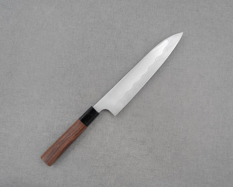 Yoshihiko Akitomo Honyaki Ripple Aogami #2 Gyuto