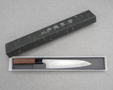 Yoshihiko Akitomo Honyaki Ripple Aogami #2 Gyuto