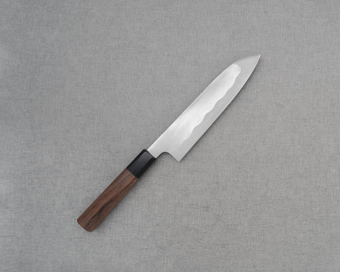 Yoshihiko Akitomo Honyaki Ripple Aogami #2 175mm Santoku