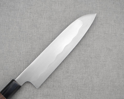 Yoshihiko Akitomo Honyaki Ripple Aogami #2 175mm Santoku