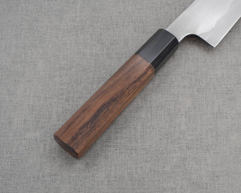 Yoshihiko Akitomo Honyaki Ripple Aogami #2 175mm Santoku