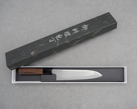 Yoshihiko Akitomo Honyaki Ripple Aogami #2 175mm Santoku