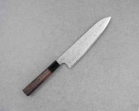 Yoshihiro Yauji "Ginyo" Ginsan (Silver #3) Damascus 210mm Gyuto with Wenge Buffalo Horn Handle