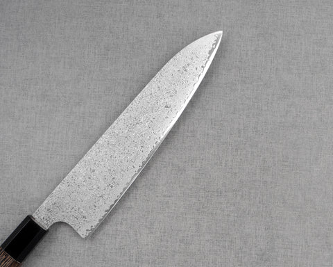 Yoshihiro Yauji "Ginyo" Ginsan (Silver #3) Damascus 210mm Gyuto with Wenge Buffalo Horn Handle