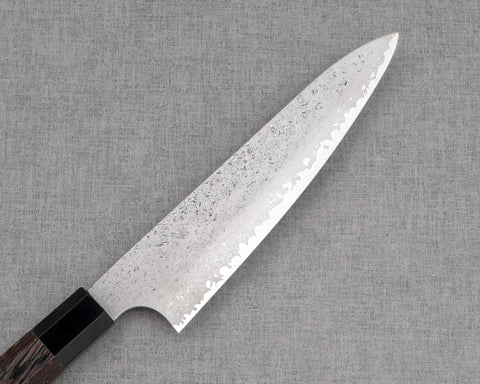 Yoshihiro Yauji "Ginyo" Ginsan (Silver #3) Damascus 150mm Petty with Wenge Buffalo Horn Handle