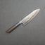 Hatsukokoro / Yoshihiro Yauji Ginsan (Silver #3) Damascus Tsuchime 180mm Santoku with Wenge Buffalo Horn Handle