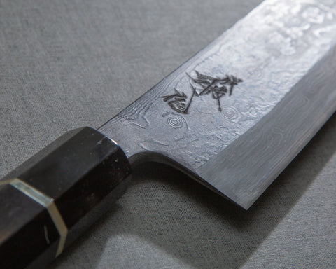 Tsukasa Hinoura Tamame Kitaeji 165mm Santoku with Ebony Ginmaki Handle