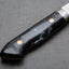 Yoshimi Kato R2/SG2 Diamond Damascus 180mm Santoku with Polished Black & White Acrylic Handle