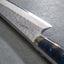 Nigara R2/SG2 Matt Migaki Tsuchime 135mm Honesuki with Polished Twilight Blue Acrylic Handle
