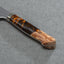 Nigara R2/SG2 Matt Migaki Tsuchime 165mm Santoku with Stabilized Wood / Polished Maroon Amber Acrylic Handle