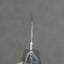Kenji Togashi Shirogami #2 Mizu-Honyaki Mirror Ripple 180mm Santoku with Polished Navy Acrylic Handle