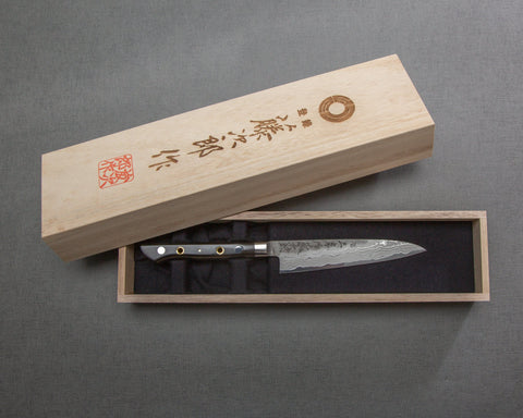 Tojiro Atelier Hand-forged Aogami #2 Suminagashi Nashiji 120mm Petty